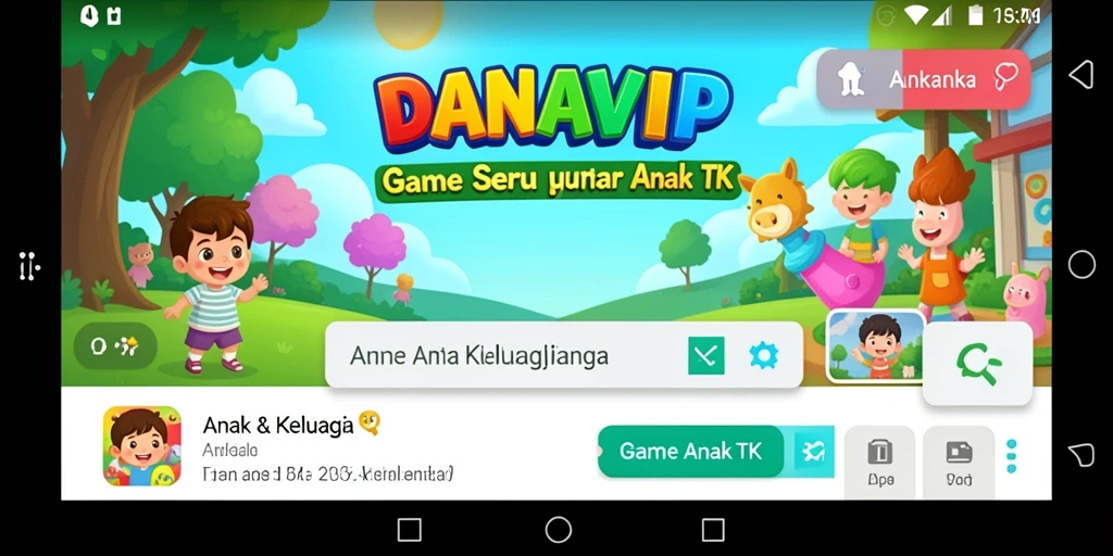 Antarmuka aplikasi DANAVIP yang ceria dan edukatif.