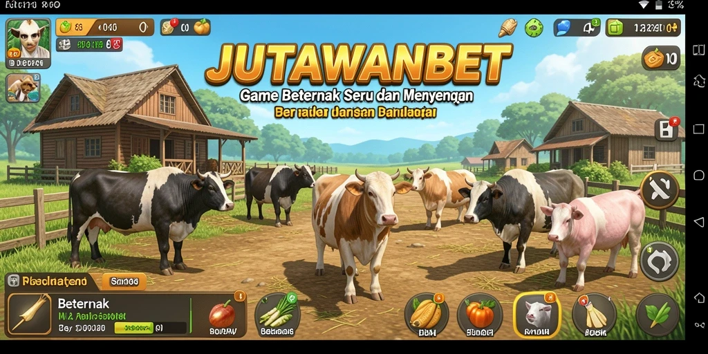 Screenshot utama JUTAWANBET menampilkan antarmuka permainan Beternak yang menarik.