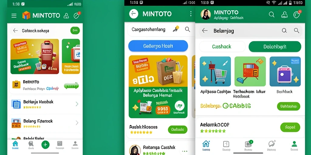 Tampilan MINTOTO dengan fitur cashback yang menarik dan mudah diakses.