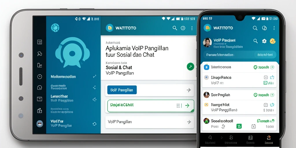 Antarmuka WATITOTO menampilkan fungsi VoIP Panggilan yang mudah digunakan.